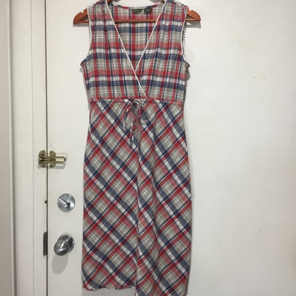 EDDIE BAUER PLAID MIDI DRESSES SIZE 4 - Picture 1 of 7